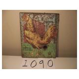 VINTAGE MOTHER HEN TARGET METAL SIGN