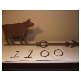 ANTIQUE COW WEATHERVANE OFF OF BARN