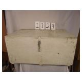 VINTAGE LARGE WOOD DOLL BOX