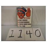 SERVICE CENTER METAL SIGN