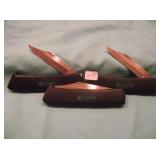 3 NEW GREEN SOIL ADVERTISING KNIVES