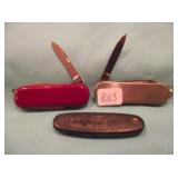 3 POCKET KNIVES, 1 FARMERS SUPPLY ADV