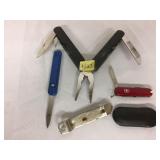 MISC LOT OF KNIVES W/FALSTAFF BOTTLE OPENER