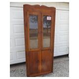 CORNER CABINET WOOD/GLASS DOORS...74" X 30"