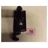 VINTAGE BLACK ROTARY WALL PHONE