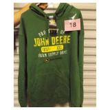 JOHN DEERE HOODED SWEATSHIRT....NWT, XL