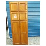WOOD CABINET...6-DOORS....78 X 29 X 18" DEEP
