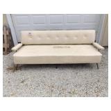 RETRO VINYL COUCH/FUTON...METAL FRAME