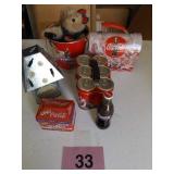 COKE LOT, BEAR, BUCKET, LUNCH PAIL, TINS