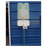 HANDICAP PARKING METAL SIGN ON POLE