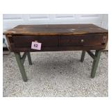 ANTIQUE WOODEN TABLE 48 X 22"
