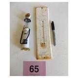 AMOCO MODEL GAS PUMP, STANDARD METAL THERMOMETER