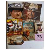 JOHN WAYNE MAGAZINES, BOOKS, ORNAMENT, METAL SIGN