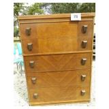 5 DRAWER WOOD DRESSER...46 X 34"