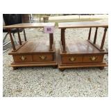 END TABLES W/ WOOD DRAWERS