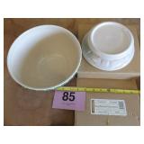 LONGABERGER CANDLE HOLDER..NIB, BOWL 8" ACROSS