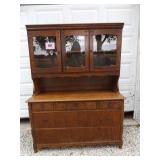 WOOD CHINA CABINET, 2 PCS.   48 X 21 X 64"