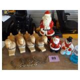 VINTGE CHRISTMAS LIGHT SET, 4 REINDEER..DAMAGED