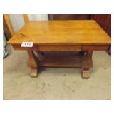 ANTIQUE WOOD LIBRARY TABLE....42 X 28"