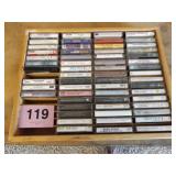 58 CASSETTE TAPES & HOLDER