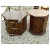 2 OCTAGON END TABLES