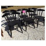 6 BLACK DINING ROOM CHAIRS