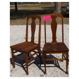 2 WOOD CHAIRS