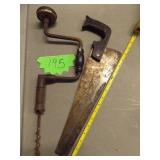 HAND DRILL, HAND SAW