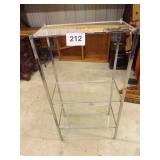 3 SHELF STAND, METAL & GLASS