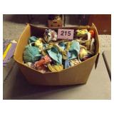 BOX FULL OF MATERIAL STRIPS FOR RUG MAKING