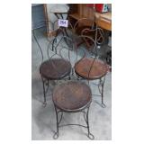3 ICE CREAM PARLOR CHAIRS