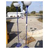 2 BLUE FLOOR LAMPS