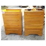 PAIR OF MATCHING WOOD DRESSERS