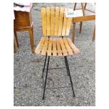 WOOD & METAL STOOL