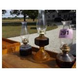 3 OIL LAMPS