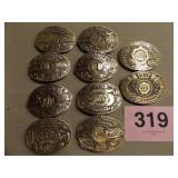10 BELT BUCKLES