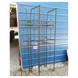 2 CORNER METAL SHELVES / PLANT STANDS