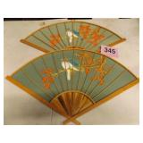 ART DECO ORIENTAL FANS...27 X 16"