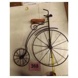 WALL DECOR, METAL/WOOD BICYCLE....20X21"