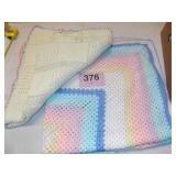 2 CROCHETED BABY BLANKETS