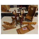 SLEIGH, REINDEER, SHELF, CHAIR, COAT RACK