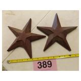 2 METAL STARS...9"