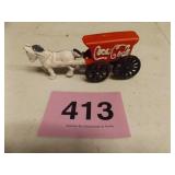 CAST IRON COCA COLA HORSE & BUGGY