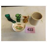 FENTON BOOT, SMALL CROCK, MISC.