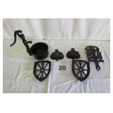 6 PCS CAST IRON, TRIVOT, IRON HOLDERS,