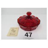 VINTAGE FOSTORIA COIN GLASS RUBY RED