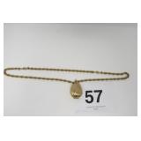 VINTAGE AVON PERFUME LOCKET NECKLACE