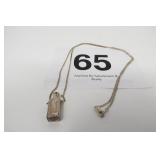 VINTAGE PERFUME BOTTLE PENDANT W/DIPPER