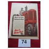 1949 MASSEY HARRIS TRACTOR AD