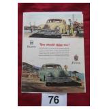 1947 SATURDAY EVENING POST FRAZER CAR AD